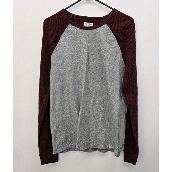 Lucky Brand Other - Lucky Brand Medium Red/Gray Henley Raglan Long Sleeve Softest Knit Shirt (C49)